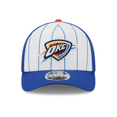 Oklahoma City Thunder 2025 NBA Tip Off M-Crown A-Frame 9FORTY Adjustable Hat White/Blue - New Era