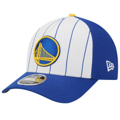Golden State Warriors 2025 NBA Tip Off M-Crown A-Frame 9FORTY Adjustable Hat White/Royal - New Era