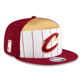 Cleveland Cavaliers 2025 NBA Tip Off Split Panel 9FIFTY Snapback Hat White/Wine - New Era