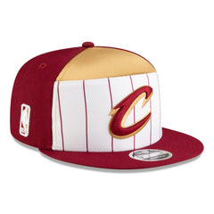 Cleveland Cavaliers 2025 NBA Tip Off Split Panel 9FIFTY Snapback Hat White/Wine - New Era