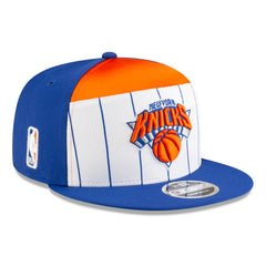 New York Knicks 2025 NBA Tip Off Split Panel 9FIFTY Snapback Hat White/Blue - New Era