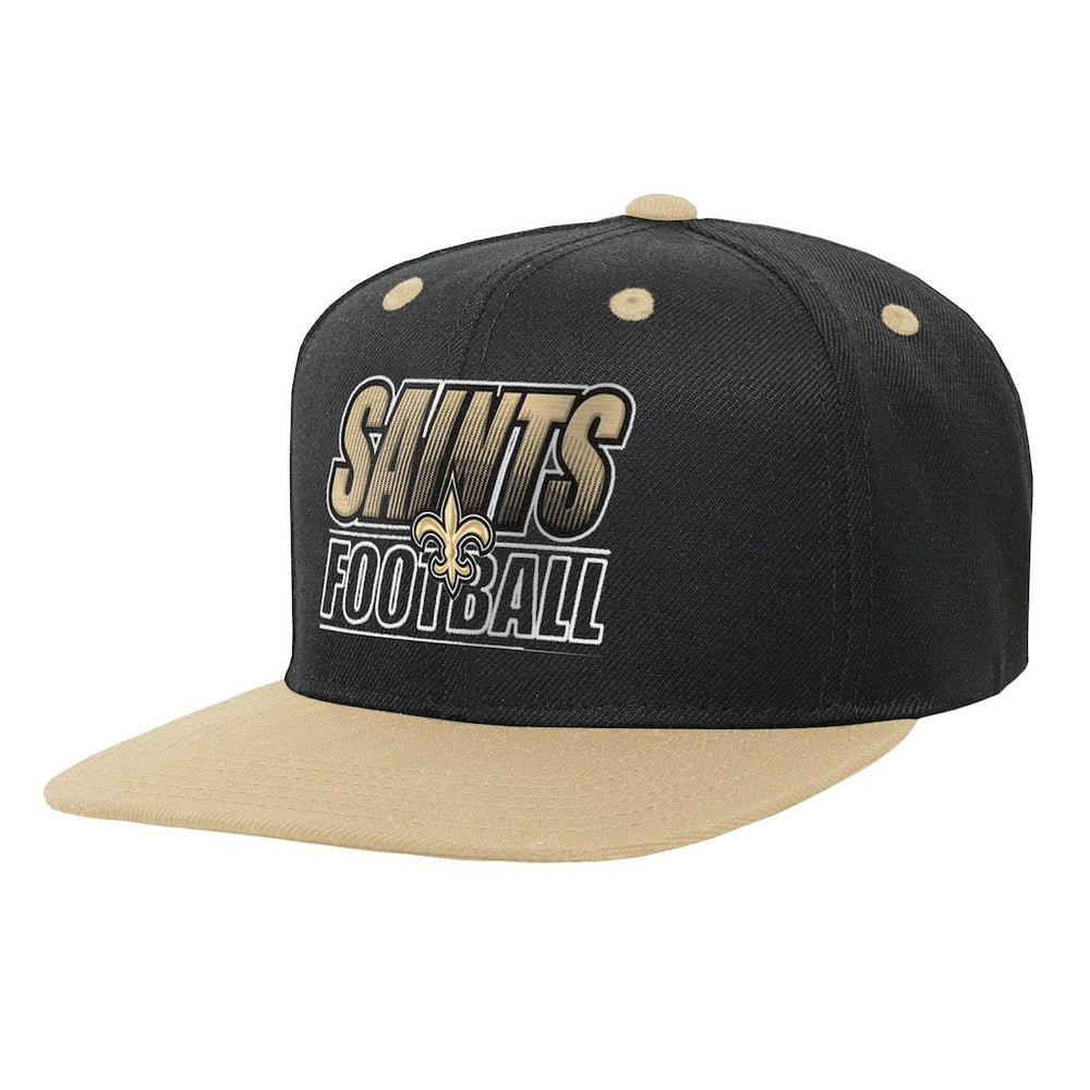 New Orleans Saints Outerstuff Youth Team Gradient Deadstock Snapback Hat - Black Hats
