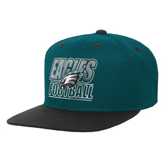 Philadelphia Eagles Outerstuff Youth Team Gradient Deadstock Snapback Hat - Midnight Green Hats
