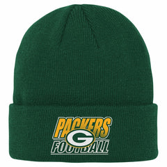 Green Bay Packers Outerstuff Youth Team Gradient Cuffed Knit Hat - Green Hats