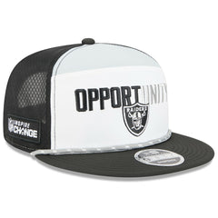 Las Vegas Raiders New Era 2025 Inspire Change Split Panel 9FIFTY Snapback Hat - White/Black Hats