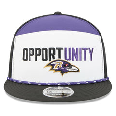 Baltimore Ravens New Era 2025 Inspire Change Split Panel 9FIFTY Snapback Hat - White/Black Hats