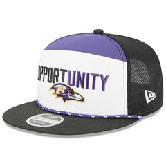 Baltimore Ravens New Era 2025 Inspire Change Split Panel 9FIFTY Snapback Hat - White/Black Hats