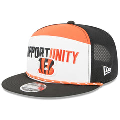 Cincinnati Bengals New Era 2025 Inspire Change Split Panel 9FIFTY Snapback Hat - White/Black Hats