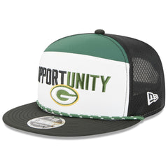 Green Bay Packers New Era 2025 Inspire Change Split Panel 9FIFTY Snapback Hat - White/Black Hats