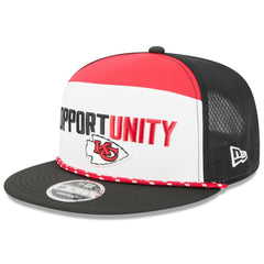 Kansas City Chiefs New Era 2025 Inspire Change Split Panel 9FIFTY Snapback Hat - White/Black Hats