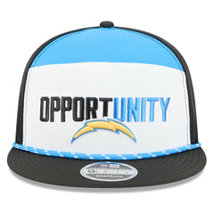 Los Angeles Chargers New Era 2025 Inspire Change Split Panel 9FIFTY Snapback Hat - White/Black Hats