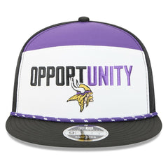 Minnesota Vikings New Era 2025 Inspire Change Split Panel 9FIFTY Snapback Hat - White/Black Hats