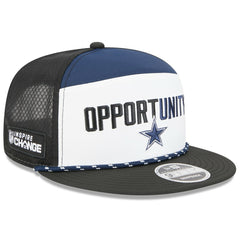 Dallas Cowboys New Era 2025 Inspire Change Split Panel 9FIFTY Snapback Hat - White/Black Hats