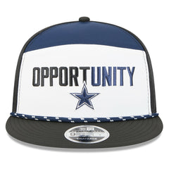 Dallas Cowboys New Era 2025 Inspire Change Split Panel 9FIFTY Snapback Hat - White/Black Hats