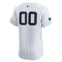 New York Yankees Nike Home Elite Sponsor Patch Custom Jersey - White Jerseys