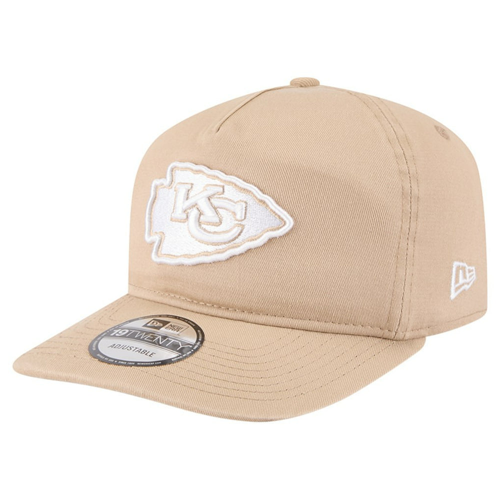 Kansas City Chiefs New Era 19TWENTY Adjustable Hat - Tan Hats