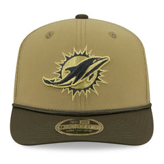 Miami Dolphins New Era 2025 Salute to Service 9SEVENTY Adjustable Hat - Green Hats