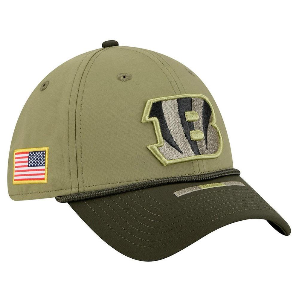 Cincinnati Bengals New Era 2025 Salute to Service 39THIRTY Flex Hat - Green Hats