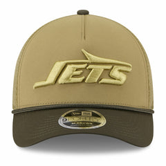 New York Jets New Era 2025 Salute to Service 9FORTY A-Frame M-Crown Adjustable Hat - Green Hats