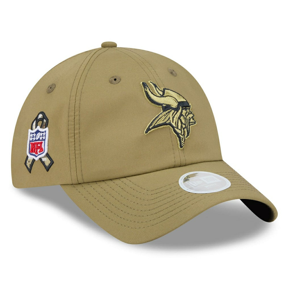 Minnesota Vikings New Era Women's 2025 Salute to Service Pony Tail Adjustable Hat - Green Hats