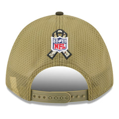 Baltimore Ravens New Era Youth 2025 Salute to Service 9FORTY A-Frame Adjustable Hat - Green/Dark Green Hats
