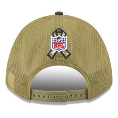 Detroit Lions New Era Youth 2025 Salute to Service 9FORTY A-Frame Adjustable Hat - Green/Dark Green Hats