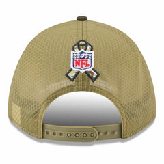 Houston Texans New Era Youth 2025 Salute to Service 9FORTY A-Frame Adjustable Hat - Green/Dark Green Hats
