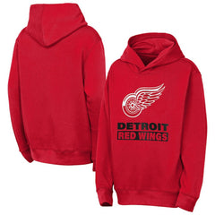 Detroit Red Wings Outerstuff Youth Back to Basics Hoodie - Red | US 202900642