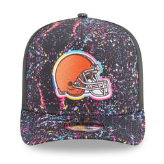 Cleveland Browns New Era 2025 NFL Crucial Catch A-Frame 9FIFTY Snapback Hat - Black Hats