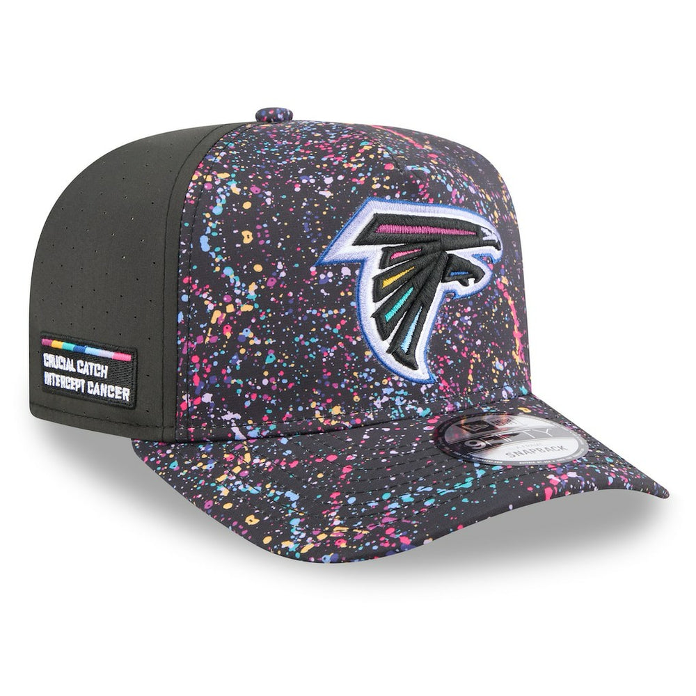 Atlanta Falcons New Era 2025 NFL Crucial Catch A-Frame 9FIFTY Snapback Hat - Black Hats