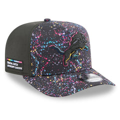 Detroit Lions New Era 2025 NFL Crucial Catch A-Frame 9FIFTY Snapback Hat - Black Hats