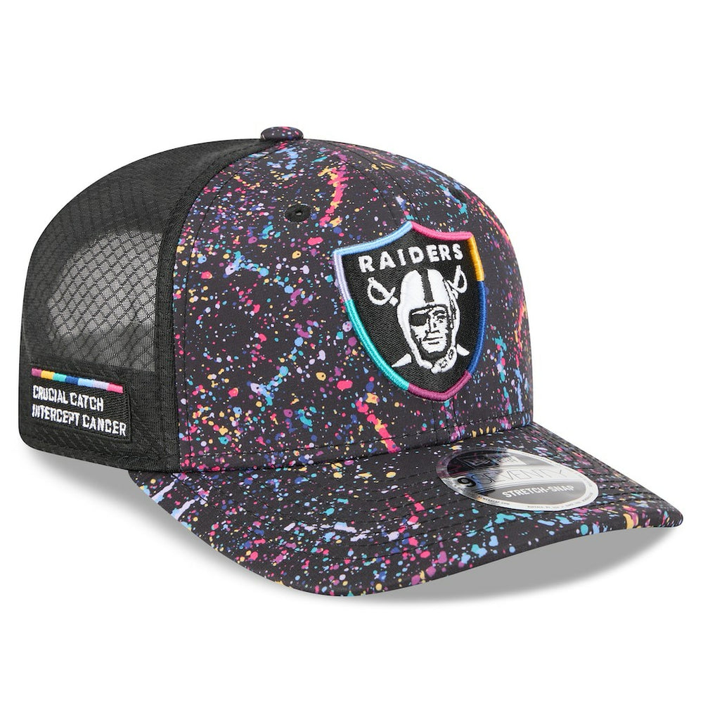 Las Vegas Raiders New Era 2025 NFL Crucial Catch 9SEVENTY Adjustable Hat - Black Hats