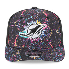 Miami Dolphins New Era 2025 NFL Crucial Catch 9SEVENTY Adjustable Hat - Black Hats