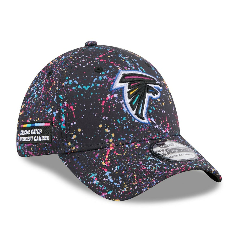 Atlanta Falcons New Era 2025 NFL Crucial Catch 39THIRTY Flex Hat - Black Hats
