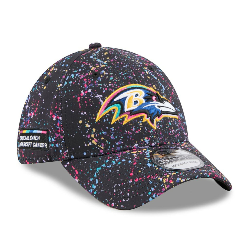 Baltimore Ravens New Era 2025 NFL Crucial Catch 39THIRTY Flex Hat - Black Hats