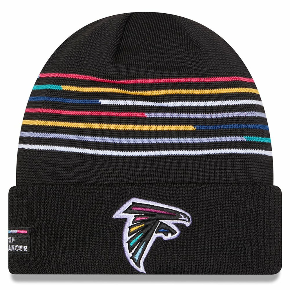Atlanta Falcons New Era 2025 NFL Crucial Catch Cuffed Knit Hat - Black Hats