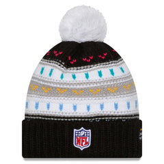 Tampa Bay Buccaneers New Era Women's 2025 NFL Crucial Catch Cuffed Knit Hat with Pom - Black Hats