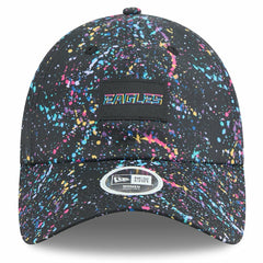 Philadelphia Eagles New Era Women's 2025 NFL Crucial Catch Pony Tail Adjustable Hat - Black Hats