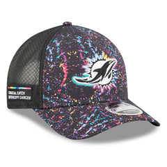 Miami Dolphins New Era Youth 2025 NFL Crucial Catch 9FORTY Adjustable Hat - Black Hats