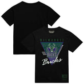 Milwaukee Bucks Worldwide Collection Tri-Logo T-Shirt Black - Mitchell & Ness