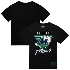 Dallas Mavericks Worldwide Collection Tri-Logo T-Shirt Black - Mitchell & Ness