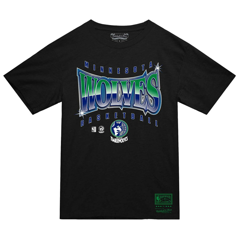 Minnesota Timberwolves Worldwide Collection Glow Up T-Shirt Black - Mitchell & Ness