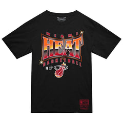 Miami Heat Worldwide Collection Glow Up T-Shirt Black - Mitchell & Ness