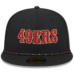 San Francisco 49ers New Era 2025 Rivalries Collection Sideline Rope 59FIFTY Fitted Hat - Black Hats