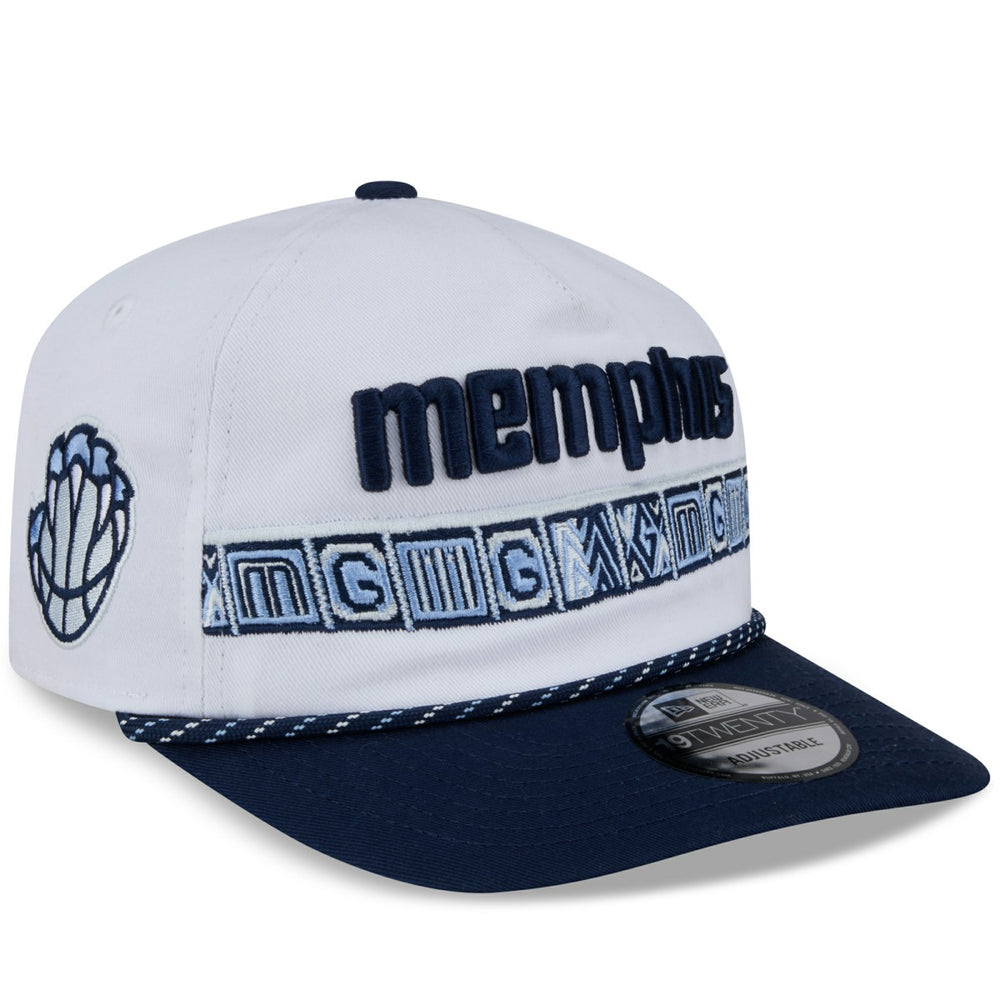 Memphis Grizzlies 2025/26 City Edition 19TWENTY Adjustable Hat White/Navy - New Era