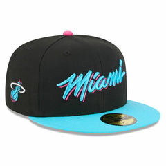 Miami Heat 2025/26 City Edition 59FIFTY Fitted Hat Black/Turquoise - New Era