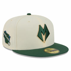 Milwaukee Bucks 2025/26 City Edition 59FIFTY Fitted Hat Cream/Hunter Green - New Era outlet