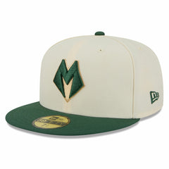 Milwaukee Bucks 2025/26 City Edition 59FIFTY Fitted Hat Cream/Hunter Green - New Era outlet
