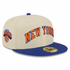 New York Knicks 2025/26 City Edition 59FIFTY Fitted Hat Cream/Blue - New Era outlet