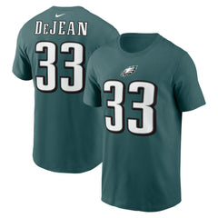 Cooper DeJean Philadelphia Eagles Player Name & Number T-Shirt - Midnight Green T-shirts